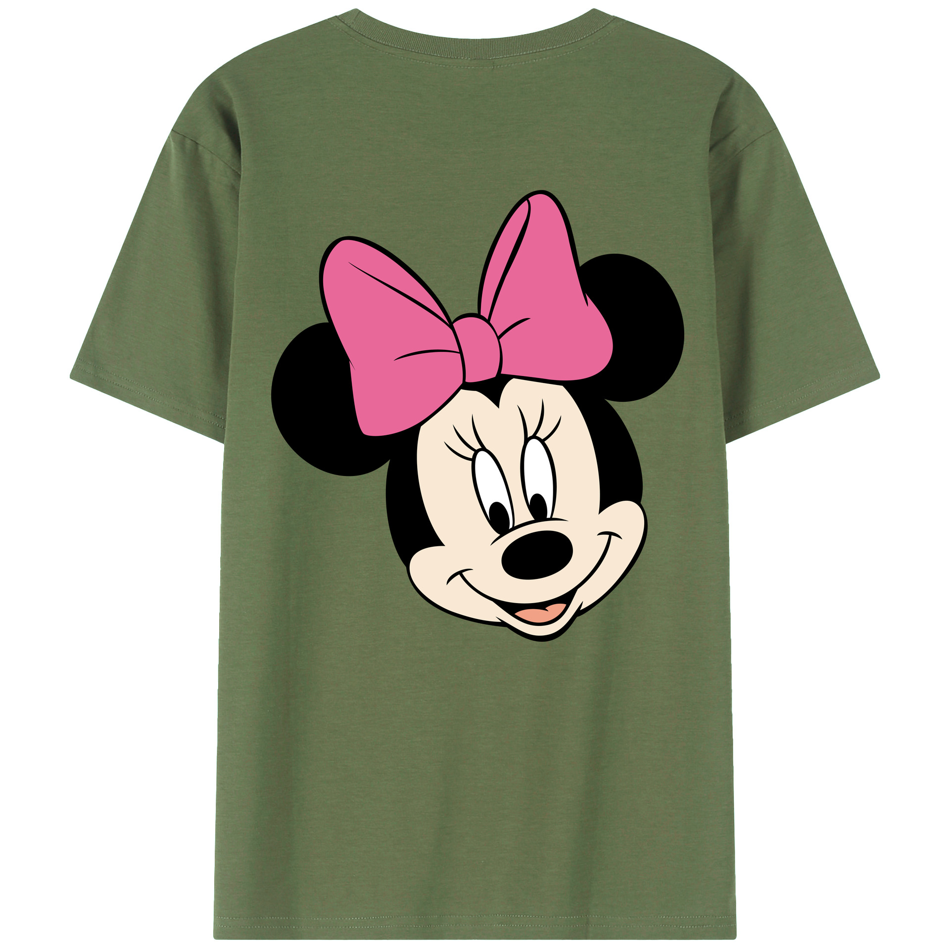 ミッキーマウス Mickey Mouse 綿100％ メンズ半袖Tシャツ（バックプリント） 通気性